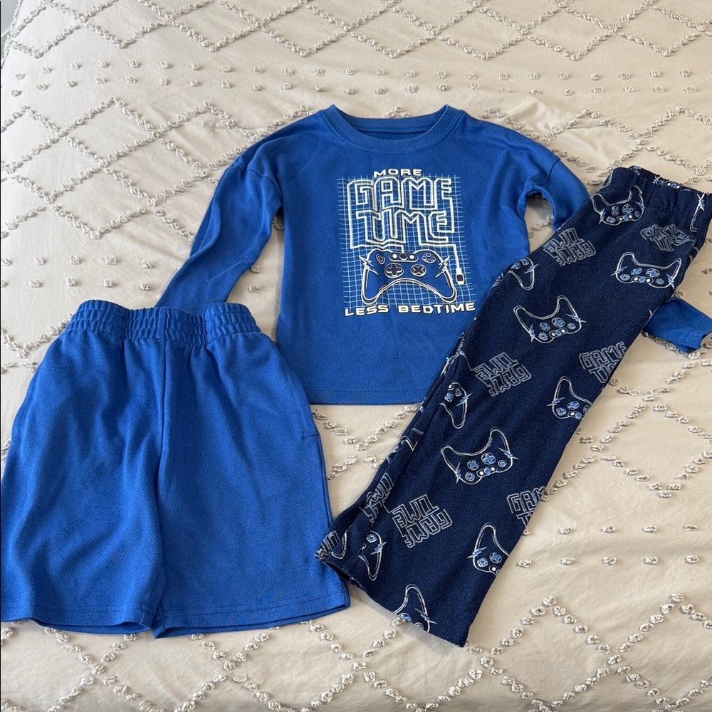 Game Time Blue Kids Pajama Set